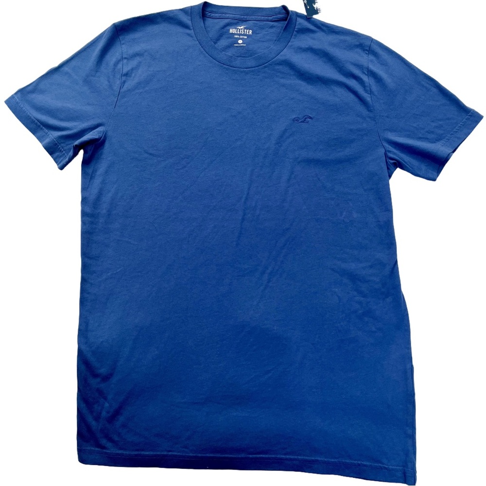 Hollister • Men’s Blue 100% Cotton Casual Comfort Short Sleeve Tee Shirt S NWT